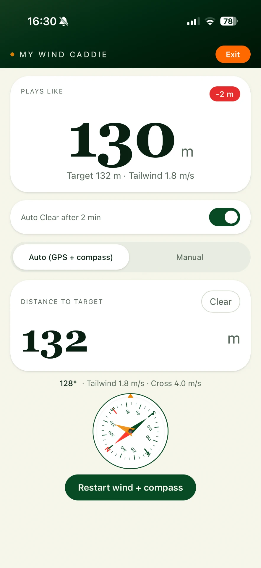 Kompassriktad vindläsare med auto-läge via GPS och kompass